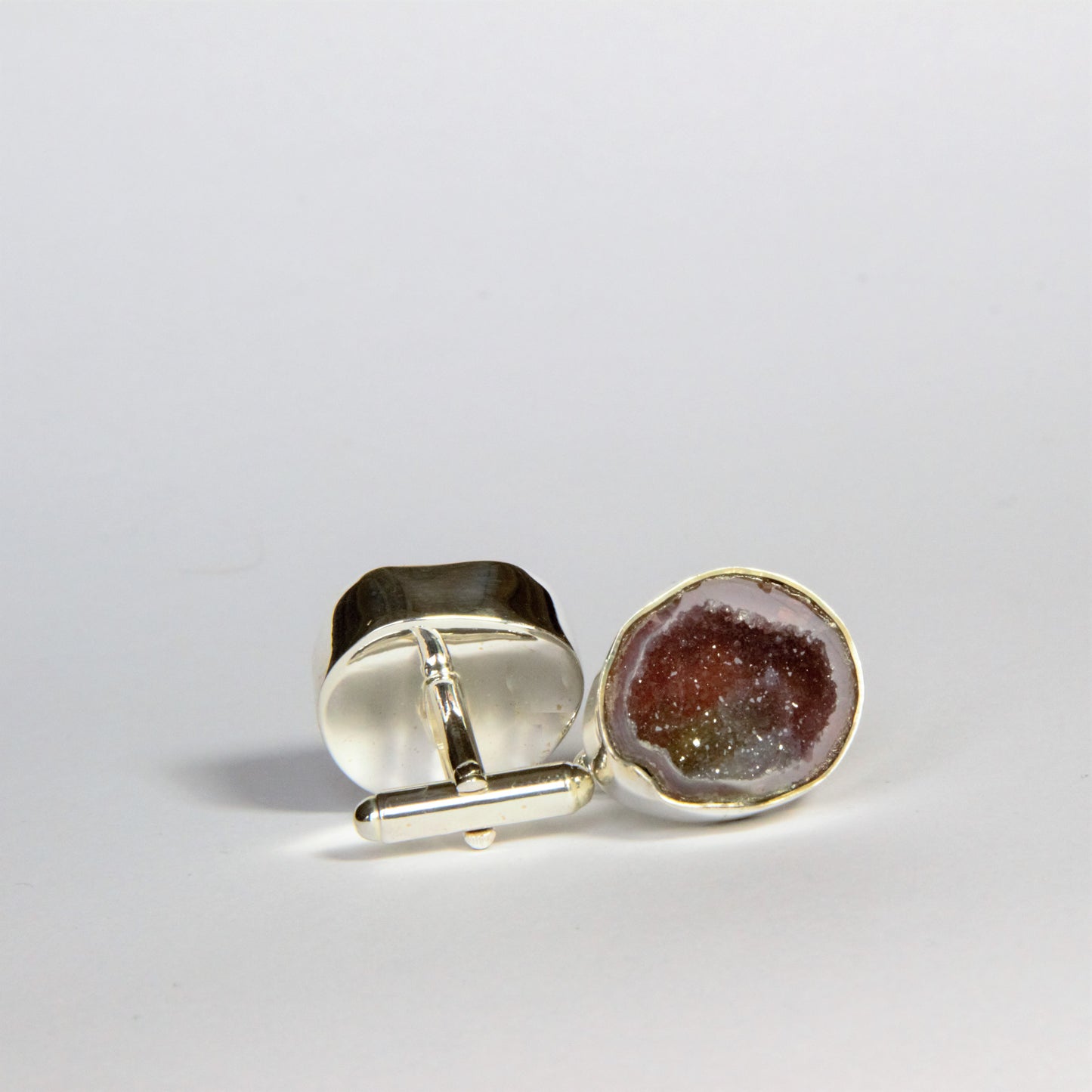 cufflinks. Agate, silver 925
