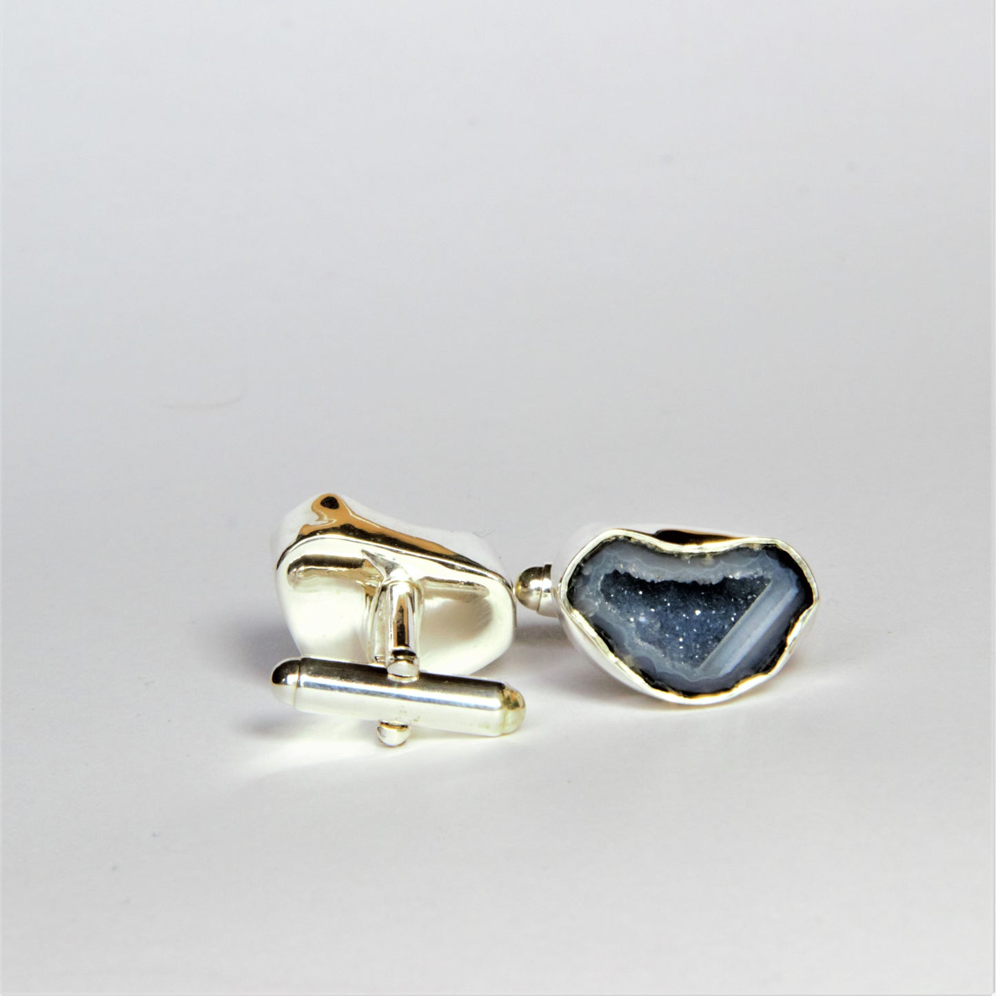cufflinks. Agate, silver 925