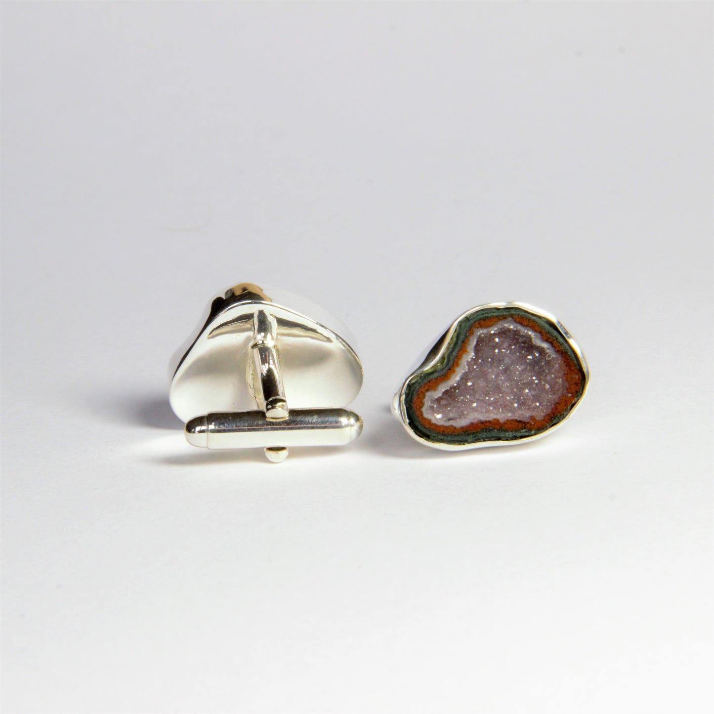 cufflinks. Agate, silver 925