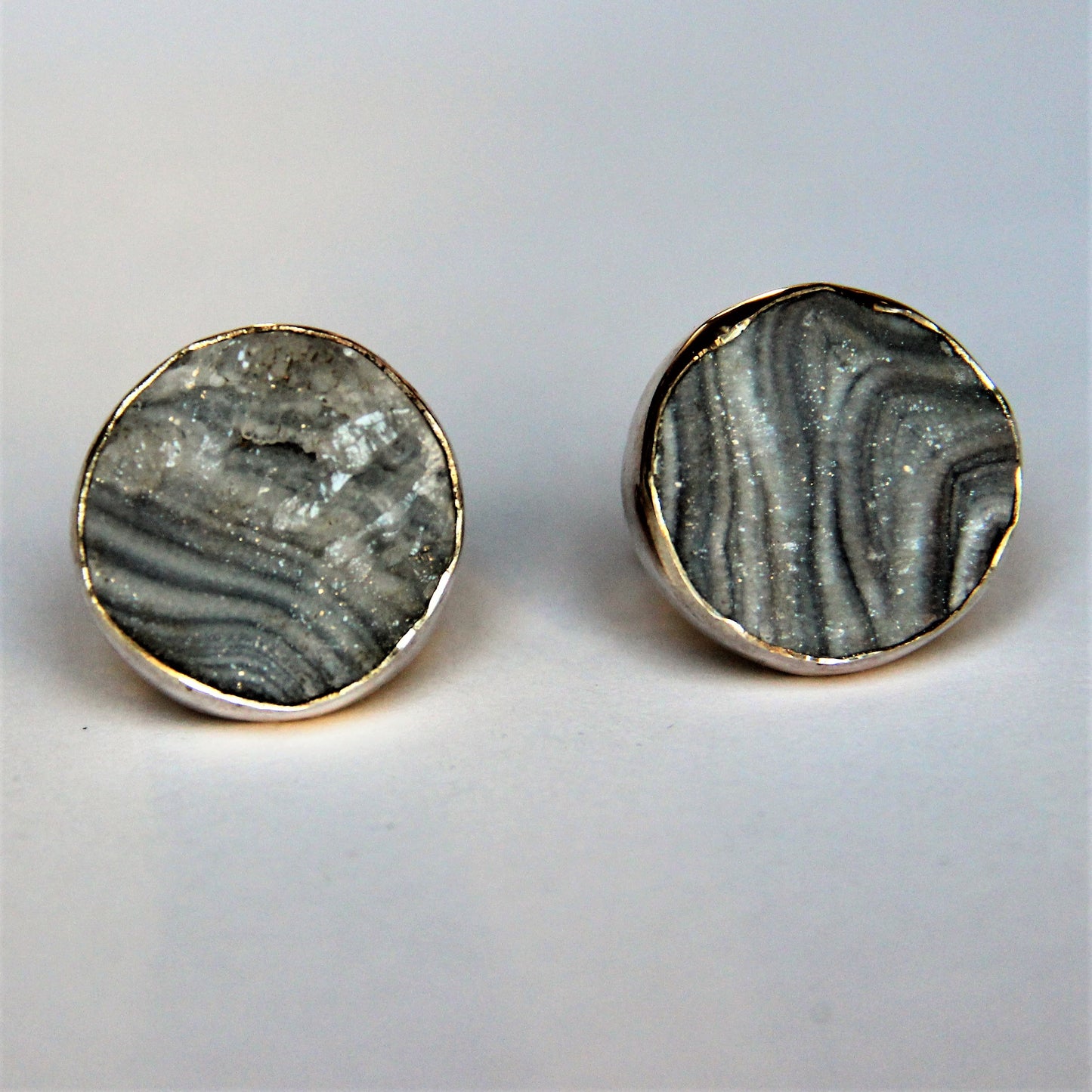 cufflinks Agate with crystal. Silver925