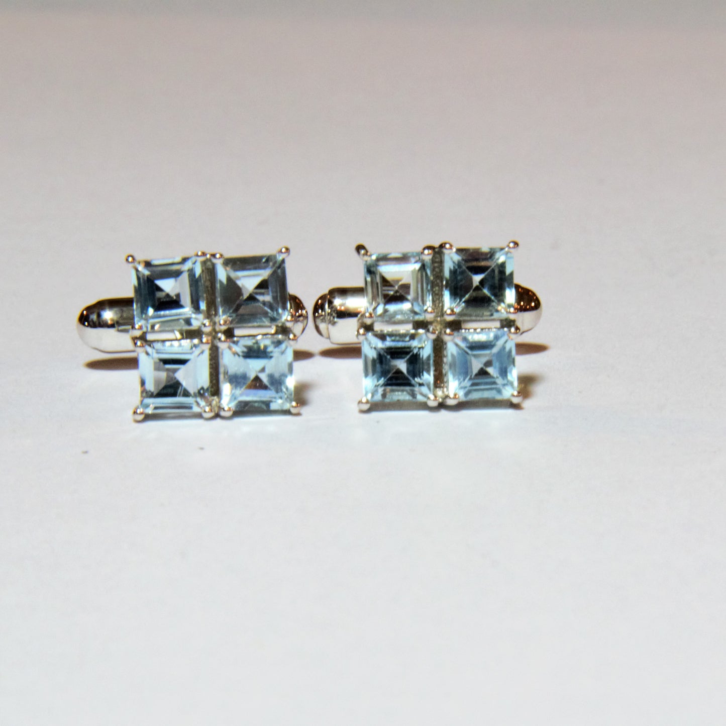 Cufflinks Topaz, silver 925