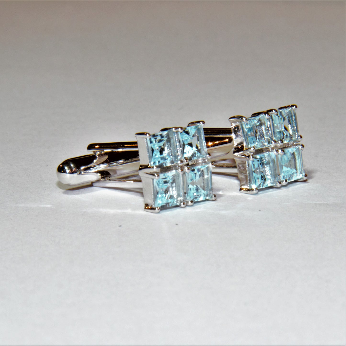 Cufflinks Topaz, silver 925