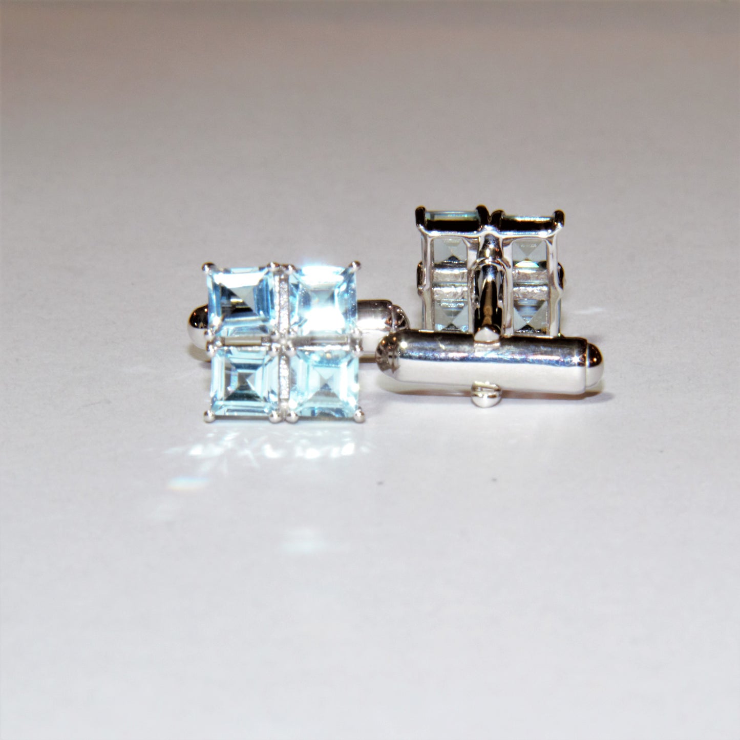 Cufflinks Topaz, silver 925