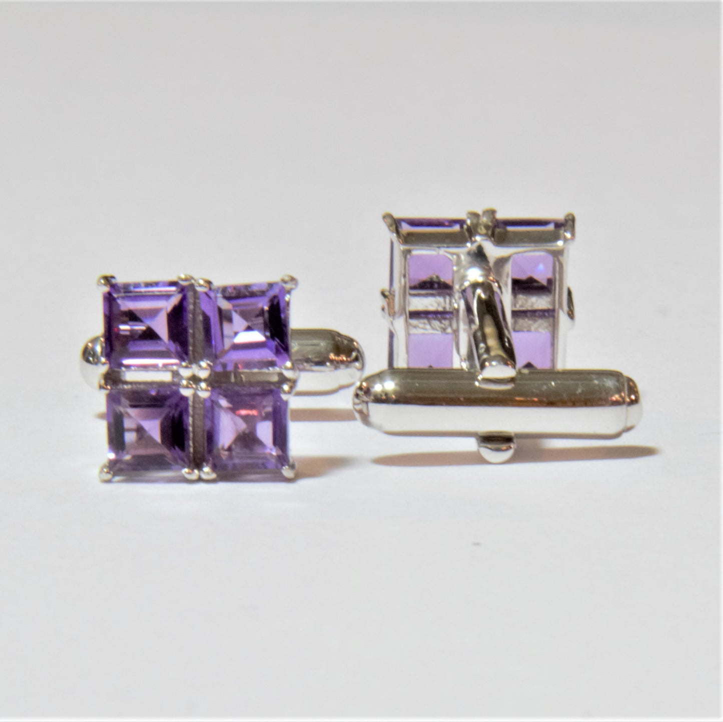 Cufflinks, Amethyst, silver 925