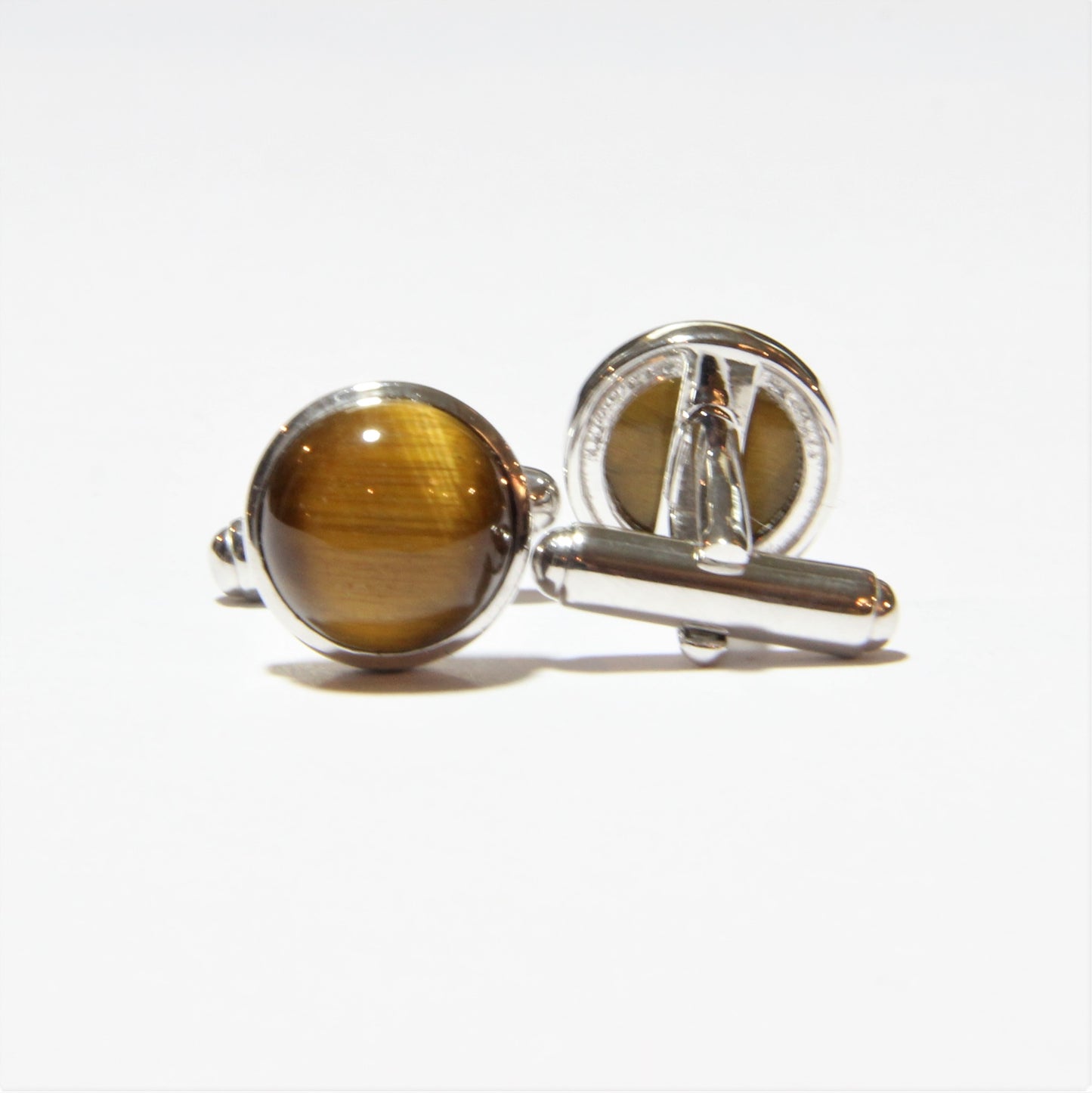 Cufflinks, Tiger eye, silver 925