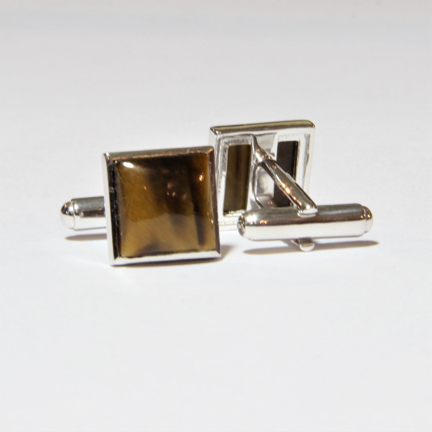 cufflinks, Tiger eye, silver 925