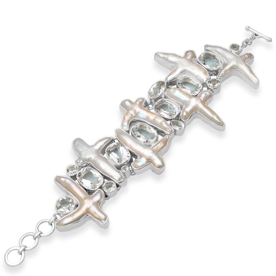 Bracelet pearl, crystal